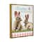 Stupell Industries Easter Blessings Gingham Spring Bunnies Floater Framed Art